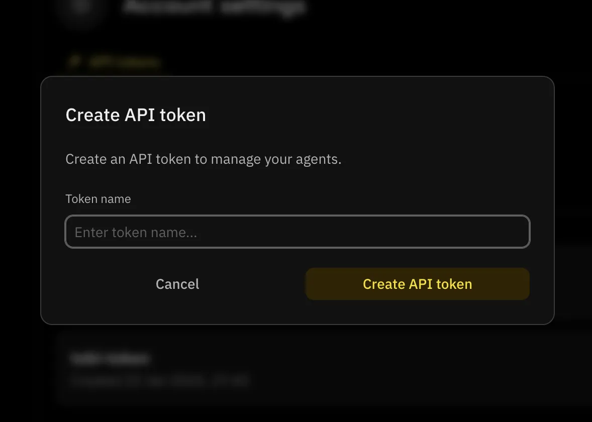 Create an API Token
