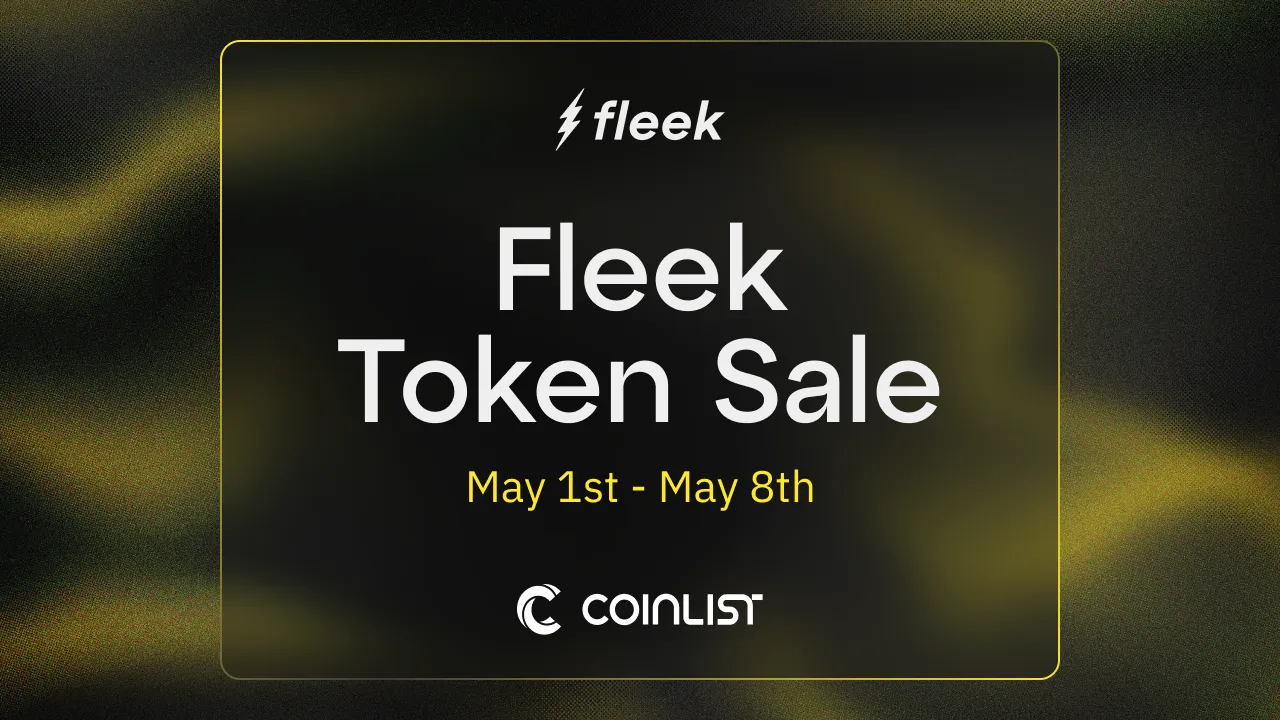 Own the Agentic Future: Fleek ($FLK) Token Sale Launches May 1 on CoinList